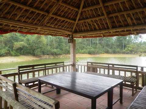 Lakeside House opens to direct lake access, gazebo and waterside gardens