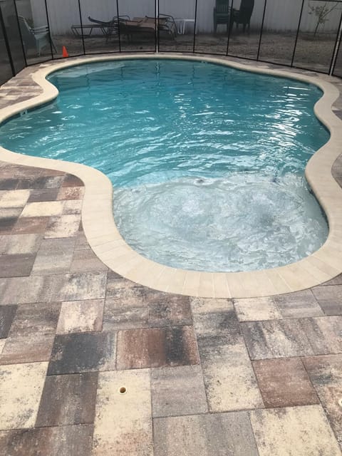 Brand new pool with sundeck and bubblers