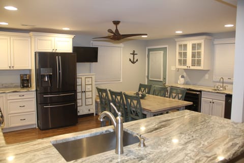 dining area and fridge
