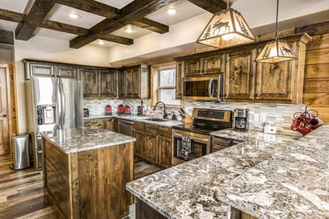Gourmet kitchen with granite counter tops and stainless appliances!