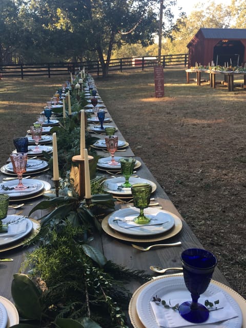 Outdoor banquet area
