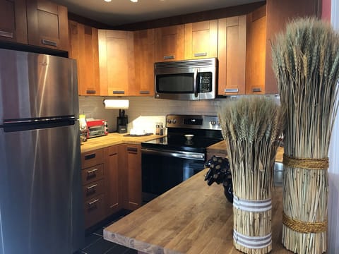 Well-appointed kitchen with stainless steel appliances