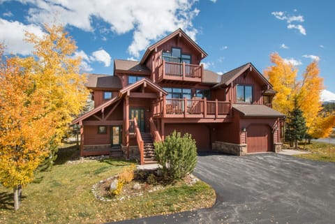 Exterior - left side of the duplex with two large decks.