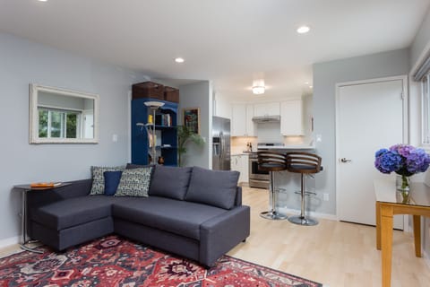 Living room into kitchen