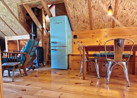 retro fridge with freezer