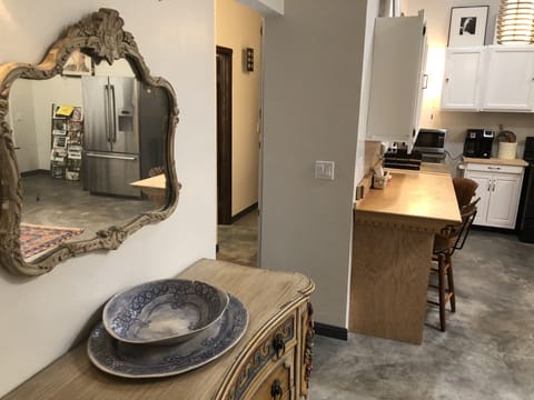 a view of the layout -- common room to right, bathroom to left