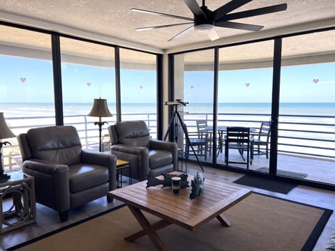 Priceless views of the ocean from the living room and wrap around balcony