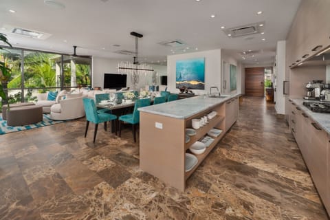 Dream kitchen flows into dining area, spacious seating area & Great Room beyond