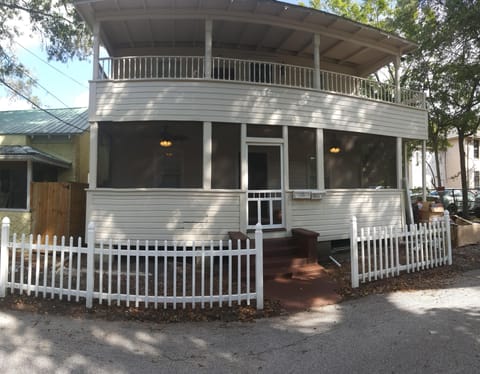 Front of house.  The downstairs apartment is what you are renting.