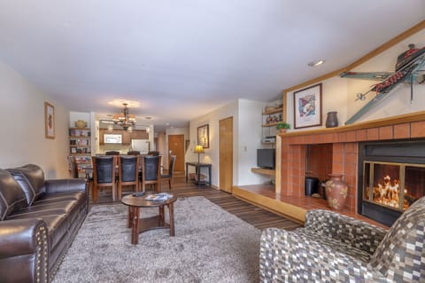 Living Room 1--fireplace, TV1, Queen fold out (sleeps 2).