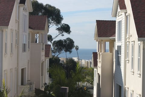 View from the dining room includes a partial ocean view
