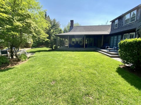 Play, sunbathe, or enjoy lunch outside in the spacious back yard