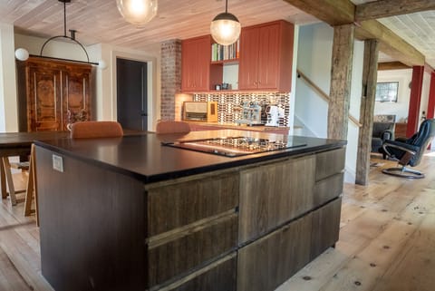Kitchen island with induction top