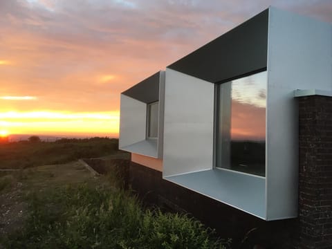 First floor extension at sunset. 