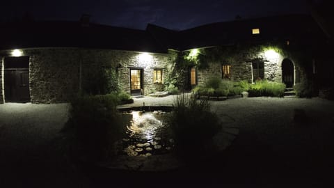 Courtyard at night