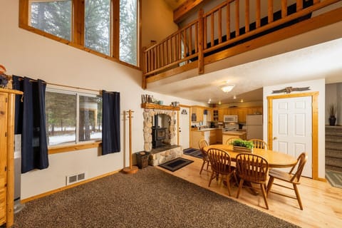 The open and spacious living area lets in plenty of natural light.