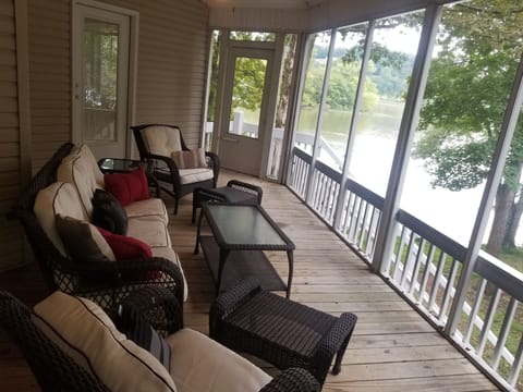 The views from the screened in back porch are beautiful.  