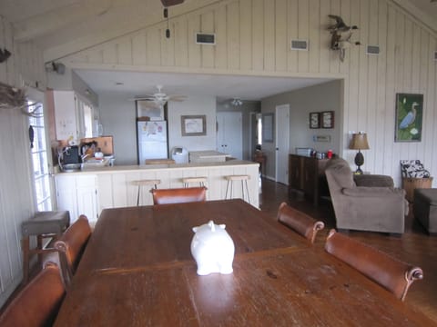 Kitchen open to dinning room and living room
