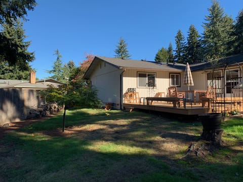 Beautiful HUGE backyard with deck