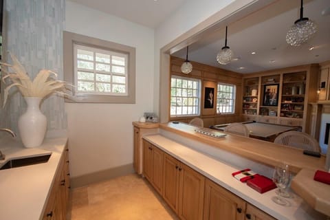 Bar and pool table room from another angle