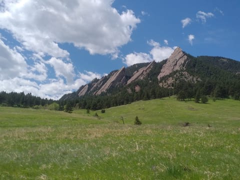 The Flatirons and Chautauqua Park.