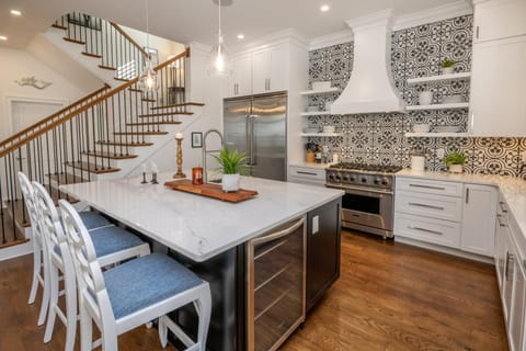 Stock up your beverage refrigerator with your favorite spirts for your holiday stay.