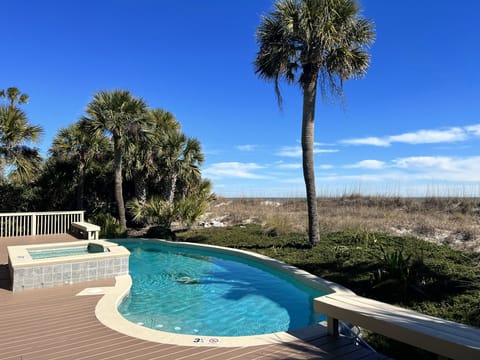 Pool Deck with Plenty of Seating and Full Sunlight at 8 Ketch