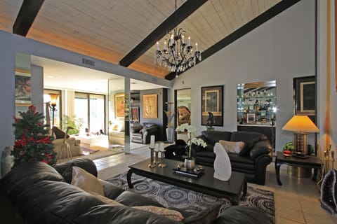 Spectacular Living Rooms with Vaulted Ceilings and Designer Furnishings! 