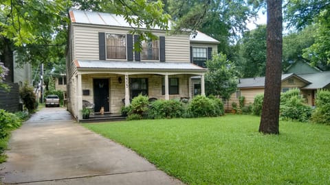 Quiet residential street parking available in front of the house