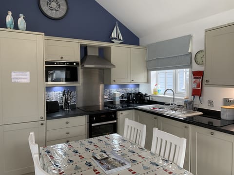 Newly painted kitchen with all the appliances you'll need