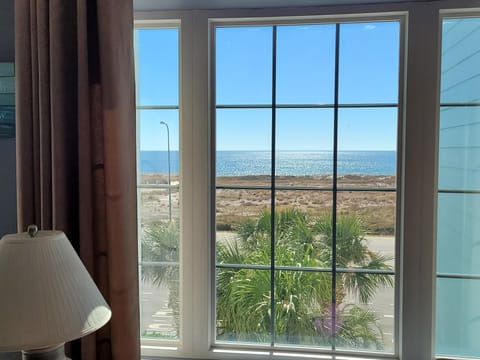 Beautiful beach view from living room and master bed room.