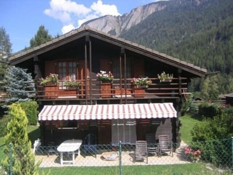 Back of chalet in summer