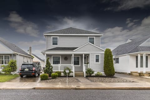 Front of house - located on a wide street in the South end of Wildwood Crest
