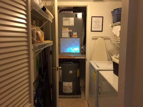separate storage with washer, dryer 