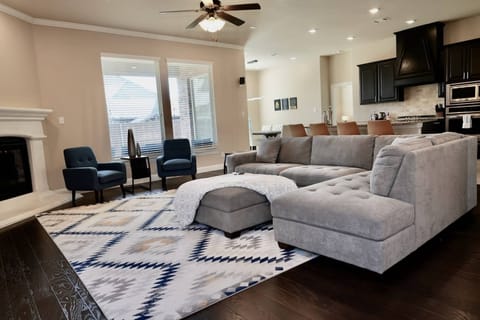 Open-concept living room and kitchen