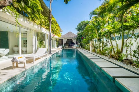 Enjoy swimming in the 12m private pool.