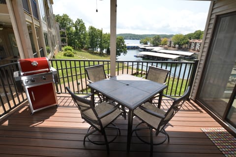 Great view and new gas grill and patio set on deck for your pleasure
