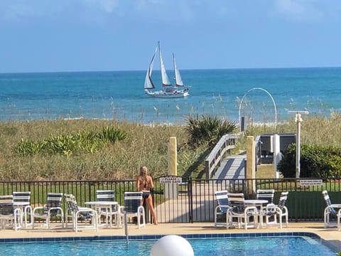 Pool and beach, pic taken from balcony