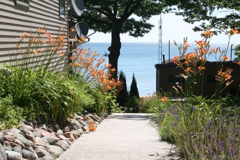 Walk beside the house to the beach