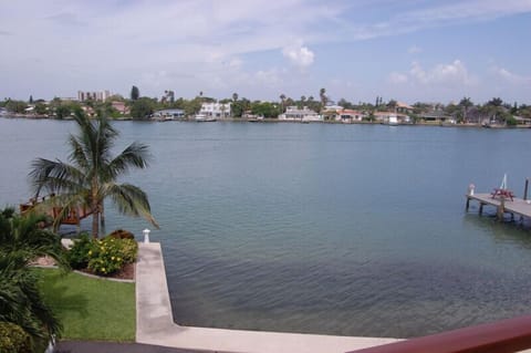 Watch the dolphins and manatees as they swim in the intercoastal.