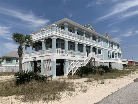 Front and side view of the home