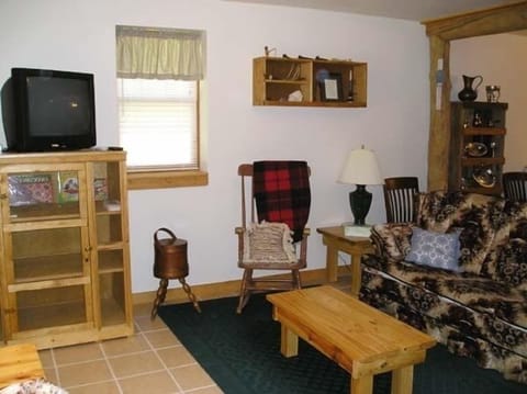 Comfortable living room! TV, DVD, satellite, games and lots of books too.