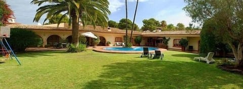 Garden pool and villa