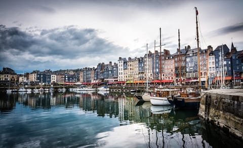 The beautiful harbour at Honfleur