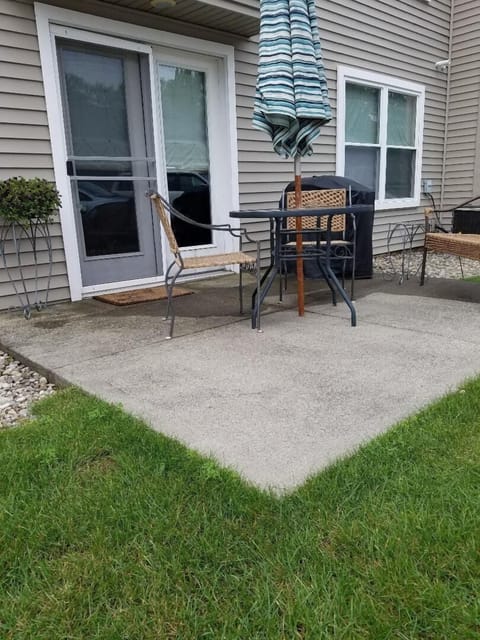 patio with seating and gas grill