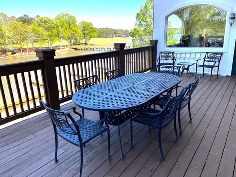 Deck area over looking lake