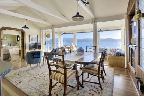 Spacious and luxurious interior with awe-inspiring Tomales Bay views