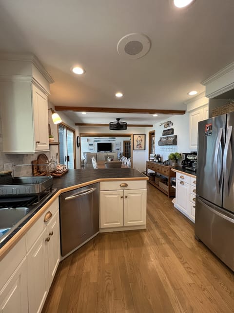 Fully stocked kitchen for entertaining large groups