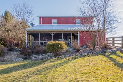 Back side of Lodge with Patio