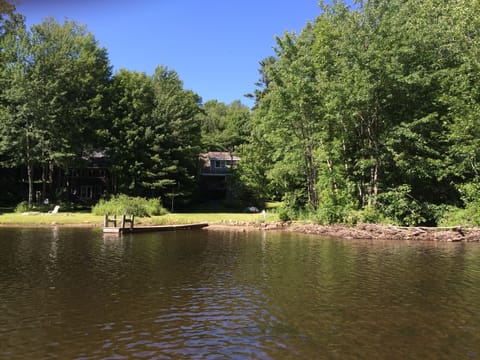 View to house from private lake